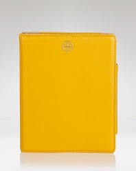 Accessorize your gadget in bold fashion with this leather tablet case from Tory Burch, crafted from fine Vachetta leather and finished with a delicate logo plaque.