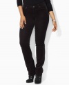Plus size fashion distinguished by a sleek silhouette. These jeans from Lauren Jeans Co.'s collection of plus size clothes are designed in chic stretch corduroy for comfort and a flattering fit.
