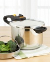 A revolution in standard pressure cooking - two pressure settings and an automatic pressure release position are the latest innovations, while ergonomically designed handles make this cooker comfortable and easy-to-use. Manufacturer's ten-year warranty.