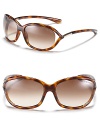 Tom Ford's popular open temple sunglasses get a fashionable update with brown gradient lenses.