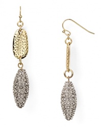 Coolly elegant. This pair of oval drop earrings from RJ Graziano is a low-effort, high-impact way to punctuate every look.