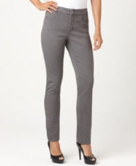 Whatever you call them – denim leggings, pull-on jeans or jeggings – this petite pair from Not Your Daughter's Jeans fits a woman's body perfectly. The pewter wash gives them an fashion-forward edge!