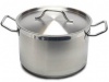 New Professional Commercial Grade 8 QT (Quart) Heavy-Gauge Stainless Steel Stock Pot, 3-Ply Clad Base, Induction Ready, With Lid Cover NSF Certified Item