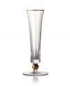 Handcrafted in premium Rogaska crystal, Elmsford bud vases shine with the luxe sophistication of Trump Home. Delicate cuts and touches of gold add elegant flair to formal interiors.