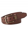 A brass buckle adds some distinguished charm to this belt from Fossil.