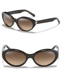 Play it coy in these cat eye frames from Tory Burch.