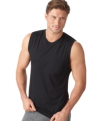 Don't let your style be out muscled by basic t-shirts. This Calvin Klein muscle-shirt showcases your strength.