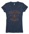 Syracuse Orange Navy Women's Sporty Hoops Deep V-Neck T-Shirt