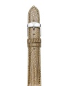 Michele goes exotic with this lizard leather watch strap. Designed to update your favorite watch, it's interchangeable with heads from the brand's much-coveted collection.