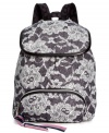 Too cool for school, this posh pack from Teen Vogue is a major must-have. Decked out in a fun floral pattern with contrasting trim, it offers a roomy interior to stash laptop, books, phone and any other extras.