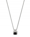 Understated style. This shapely men's pendant by Emporio Armani adds a subtle touch to your look. Crafted in silicone with a steel setting and chain. Approximate length: 18 inches + 2-inch extender. Approximate drop: 1-1/2 inches.