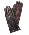 Timeless elegance and trend-setting accents combine on MICHAEL Michael Kors' leather Astor gloves.