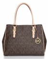 Available only at Macy's, this signature tote from MICHAEL Michael Kors features smooth Vachetta leather trim and 18K gold logo charm. A great workday choice.