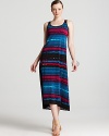 Emblazoned with a vibrant tie-dye print, this DKNYC maxi dress injects your off-duty look with boho-cool.