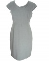 CALVIN KLEIN Women's Cap Sleeve Drape Neck Dress-GREY-10P
