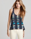 Vibrant stripes imbue this Hurley tank with cool style.