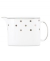 Pave your table in polka dots for fine dining without the formality. From kate spade new york dinnerware, the Larabee Road creamer features luxe bone china with platinum accents that combine easy elegance and irresistible whimsy.