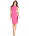Add serious feminine appeal to your workday look with this petite sheath from Jones New York. A fitted silhouette and princess seams create an ultra-flattering effect.