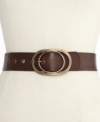 Retro appeal makes a comeback, thanks to this brown leather belt from Fossil. Topped with an antiqued buckle that screams vintage chic.