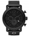 A sense of style and direction engulfs this black-on-black Gage collection watch by Fossil.