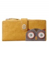 Don't worry, be happy: Fossil's Ruby clutch features hippie-chic designs, bright colors and a fun vibe.