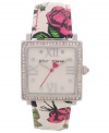 Roses are red, this Betsey Johnson watch is for you! With a sweet rose print, this darling design pretties up your everyday look.