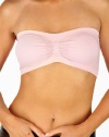 Women's Seamless Bandeau Tube Top Bra with special ruching on the center