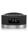Rise and shine to soothing sounds in a chic package with this Sharper Image alarm clock, offering an array of wake-up tones and a modern brushed metal finish.
