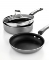 Need a little health? Weight Watchers is to the rescue with a smart saute pan, skillet and straining set. Aluminum cores, Easy Glide Action nonstick finishes, ergonomic handles and more make this set a convenient, versatile and healthy addition to any kitchen. Lifetime warranty.