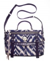 Covered in a summer-ready ikat print, this Teen Vogue design will keep you on trend all season long. This classic messenger silhouette is perfect for work or play and features a comfortable crossbody strap for on-the-go days and nights.