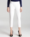 A clean and modern silhouette, these Elie Tahari Juliette cropped pants works as well under a sleek blazer at the office as they do with a sparkling tank at a party.