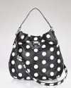 MARC BY MARC JACOBS' snake-embossed hobo makes a dotty statement. Get inspired by the spot-splashed runways and shoulder this graphic grab as a day-to-day take on the trend.