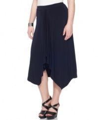 Take your look to the max with MICHAEL Michael Kors' plus size skirt, punctuated by a handkerchief hem.