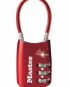 Master Lock 4688DRED TSA Accepted Cable Luggage Lock, Red