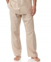 A luxurious linen-cotton blend lends a cool and comfortable fit to this essential pajama pant.