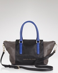 Join the color block party with this have-to-have it satchel from MARC BY MARC JACOBS. Bold, contrasting leathers make this style on-trend, while it's shape is definitely day-right.