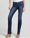 A faded wash lends cool lived-in appeal to these AG Adriano Goldschmied jeans, cut in a classic straight-leg silhouette.