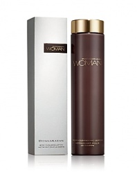 The sensuous cleansing lotion gently cleanses the body with a rich, luxurious lather that pampers skin. Lightly scented with the sensual scent of Donna Karan Woman. Follow with Donna Karan Woman Body Lotion.