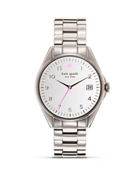Make this silver-plated stunner from kate spade new york a go-to to add practicality to your portfolio. This watch boasts a polished look, so wear it to finish crisp, tailored styles.