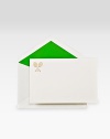 For the pro or aficionado, this set of 15 cotton cards features a gilded, hand-engraved tennis theme. Kelly green-lined envelopes offer a bright touch to the set. Perfect gift idea4.25W X 6.4HMade in USA