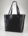 A polished and sophisticated tote in luxe leather from Lauren Ralph Lauren.