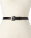 Personalize your look. Nine West adds tiny studs to this perfectly petite leather belt.