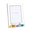If your little explorer is fascinated with the wild creatures found in the jungles and rainforests, then they will love the Jungle Parade Picture Frame from Reed & Barton. Display your latest adventurer in this silverplate picture frame featuring a giraffe, elephant, turtle, hippo and rhinoceros trekking through the jungle.
