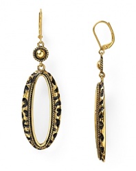 Get spotted in this pair of hoop earrings from T Tahari. Not only does this style boast an elongated design, but they arrive accented in trend-right animal print.