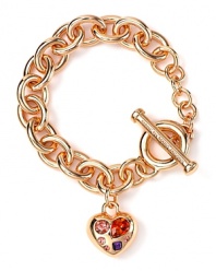 Wear your heart near your sleeve with MARC BY MARC JACOBS' chain and heart bracelet. The crystal-dusted style works like a charm with sleek or ruffly silhouettes.
