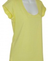 Alfani Intimates Short Sleeve Cotton Sleepwear Tee (Small, Yellow)