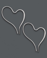 An artsy take on the traditional heart earring. This free-form wire design by Jody Coyote is crafted from sterling silver and adds a touch of romance to any look. Approximate drop: 1 inch.