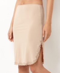 Keep skirts in place with this beautifully detailed and cling-free half slip by Jones New York. Style #611422
