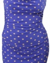 Lauren Ralph Lauren Women's Polka Dot Jersey Dress 14P Blue [Apparel]
