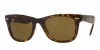 Ray-Ban RB4105 Folding Wayfarer Sunglasses 50 mm, Non-Polarized, Light Havana/Crystal Brown